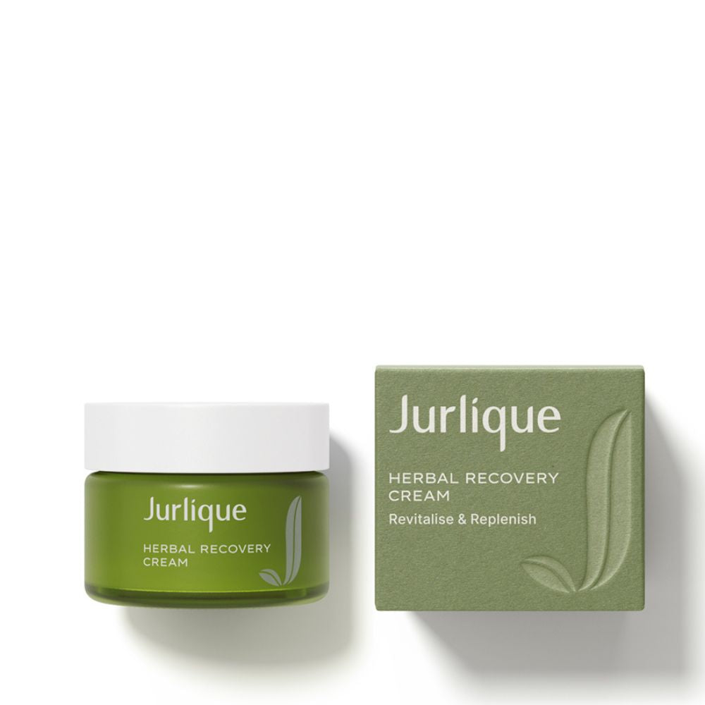 Jurlique Herbal Recovery Cream jar and packaging on a white background
