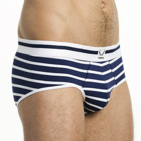 Bluebuck Navy Brief (White Stripes) - Side